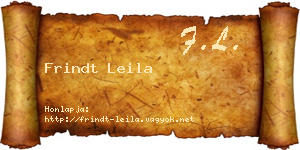 Frindt Leila névjegykártya